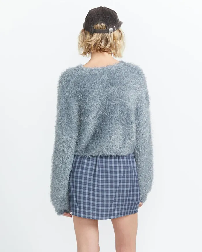 Yassified Sweater 8211 Grey Blue Womens Volcom Sweaters and Cardigans
