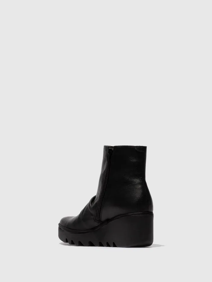 Zip Up Ankle Boots BAAN538FLY BLACK Women Fly London Ankle Boots