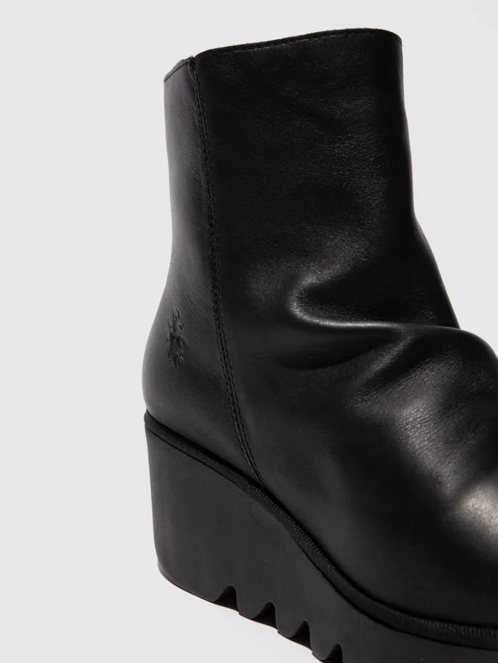 Zip Up Ankle Boots BAAN538FLY BLACK Women Fly London Ankle Boots
