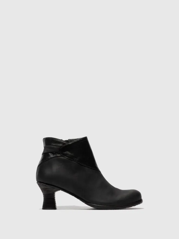 Zip Up Ankle Boots BRAL162FLY BLACK Women Fly London Ankle Boots
