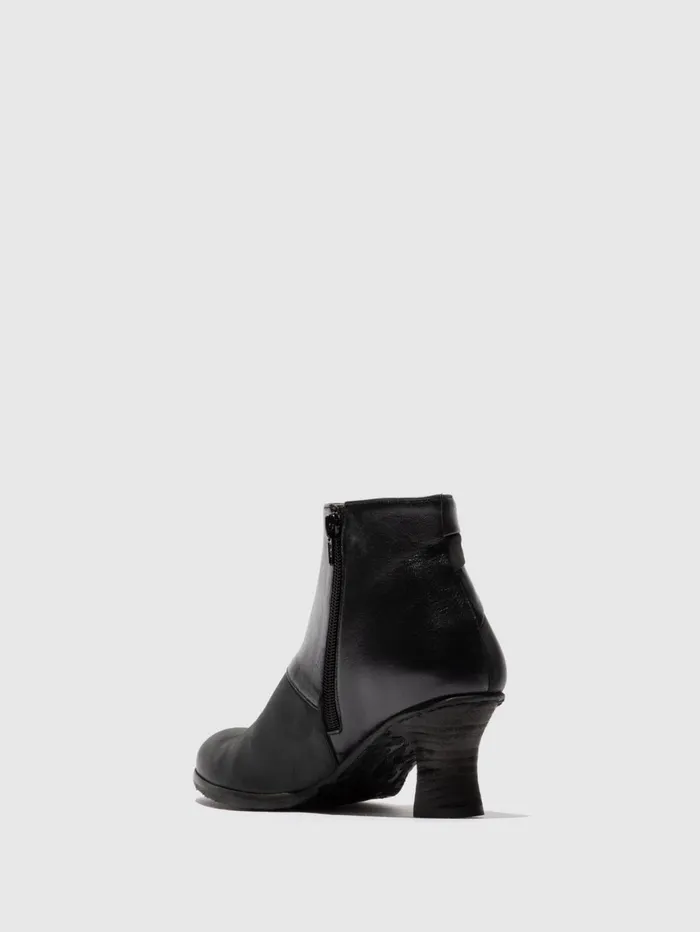 Zip Up Ankle Boots BRAL162FLY BLACK Women Fly London Ankle Boots