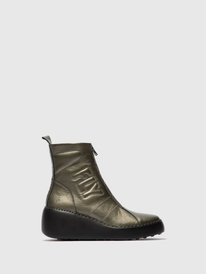 Zip Up Ankle Boots DRIM646FLY GRAPHITE Women Fly London Ankle Boots