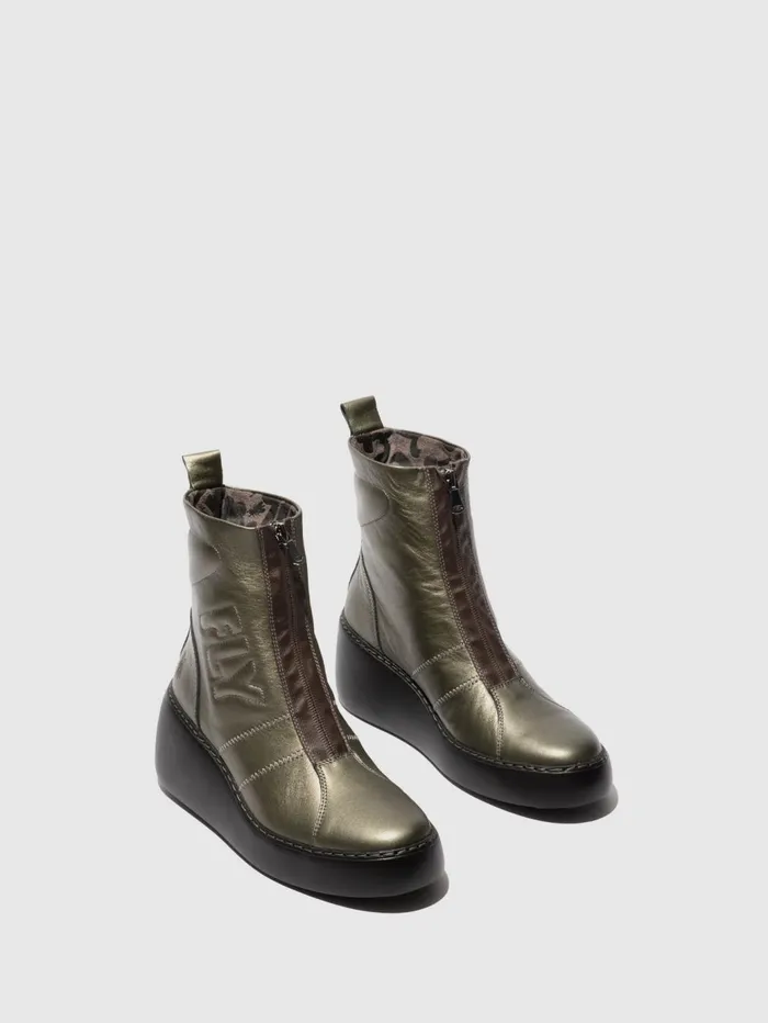 Zip Up Ankle Boots DRIM646FLY GRAPHITE Women Fly London Ankle Boots
