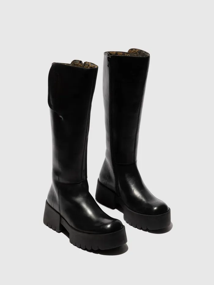 Zip Up Boots EXES009FLY BLACK Women Fly London Boots