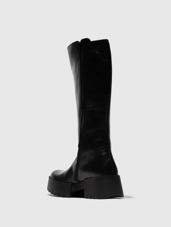 Zip Up Boots EXES009FLY BLACK Women Fly London Boots