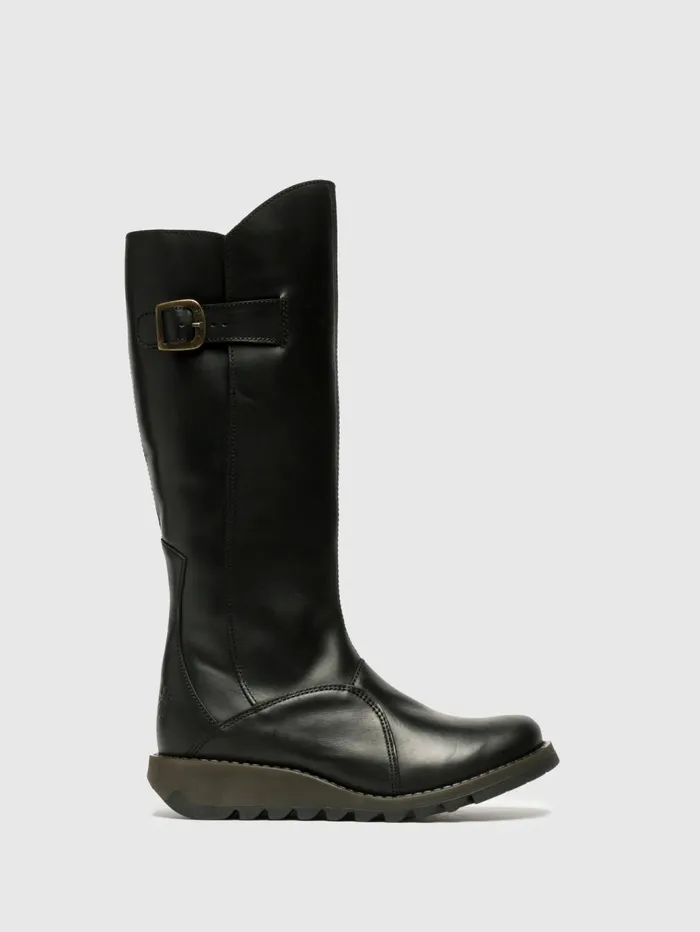 Zip Up Boots MOL 2 BLACK Women Fly London Boots